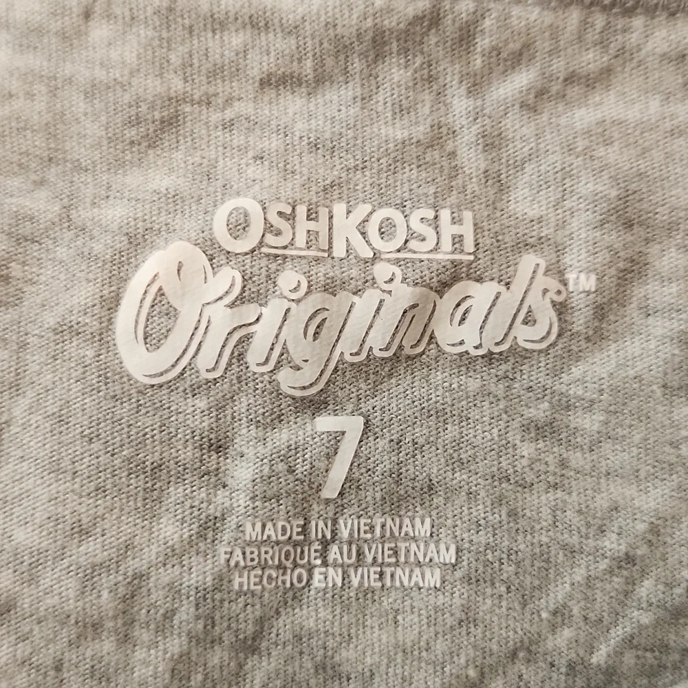 OshKosh Originals - Girls - Graphic Dog T-Shirt in Gray - Size 7